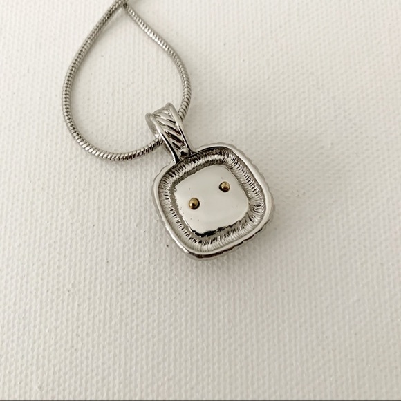 CHARTER CLUB Pave SilverGold Tone Pendant Necklace - Picture 6 of 6